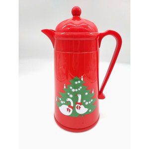 Vintage Waechtersbach Christmas tree coffee carafe thermos, by Tiger, MIJ Japan